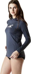 img 2 attached to 🌊 TSLA Women's Long Sleeve UPF 50+ Rash Guard, Swim Shirts for UV/Sun Protection, Ideal for Water Activities, Beach and Surf