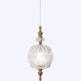 img 4 attached to TLOLGT Antique Delicate Decorative Pattern Glass Pendant Lighting: Stylish Adjustable Mini Light for Kitchen Island, Dining Room, Bedroom - Original Design