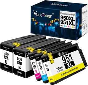 img 4 attached to 🖨️ Высокоэффективные картриджи Valuetoner совместимые с принтером HP Officejet Pro 8100 8600 8610 8615 8620 8625 8630 8640 251dw (Черный/Голубой/Пурпурный/Желтый, 5 штук) - 950XL 951XL