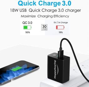 img 3 attached to ⚡ High-Speed 18W Fast Charger for Samsung Galaxy & Nokia Devices - Quick Charge 3.0 USB Wall Plug with 6FT Charging Cable