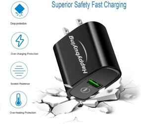 img 1 attached to ⚡ High-Speed 18W Fast Charger for Samsung Galaxy & Nokia Devices - Quick Charge 3.0 USB Wall Plug with 6FT Charging Cable