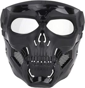 img 3 attached to 🎭 IDEKO Airsoft Skull Mask - Tactical Full Face Protective Mask for Airsoft CS Wargame, Halloween Cosplay, and Party