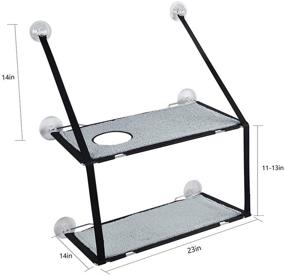 img 2 attached to 🐱 LIFIS Cat Window Perch: Double-Layered Grey Cat Hammock for Small Windows - Up to 55lb, Stable Metal Frames, Soft Mats, Kitty Sunny Seat!