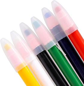 img 1 attached to 🔍 6-Pack Sewing Fabric Pencils - Water Soluble, Professional, Free Cutting Tailor's Mark Dressmaker's Chalks - Fabric Chalk Pens for Tailor, Home Marker, and Tracing Tools