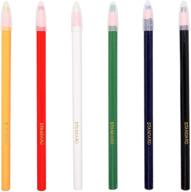 🔍 6-pack sewing fabric pencils - water soluble, professional, free cutting tailor's mark dressmaker's chalks - fabric chalk pens for tailor, home marker, and tracing tools logo