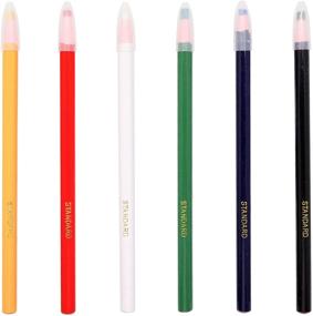 img 4 attached to 🔍 6-Pack Sewing Fabric Pencils - Water Soluble, Professional, Free Cutting Tailor's Mark Dressmaker's Chalks - Fabric Chalk Pens for Tailor, Home Marker, and Tracing Tools