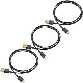 img 4 attached to 🔌 Cable Matters 3-Pack Black 3ft Micro USB 2.0 Cables