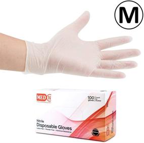 img 1 attached to Disposable Nitrile Gloves Powder Rubber Household Supplies in Cleaning Tools