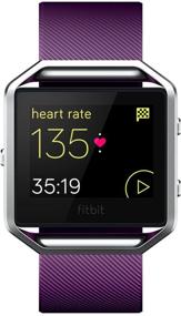 img 1 attached to 💜 Усилите свою Fitbit Blaze стильным фиолетовым аксессуарным ремешком - маленький размер