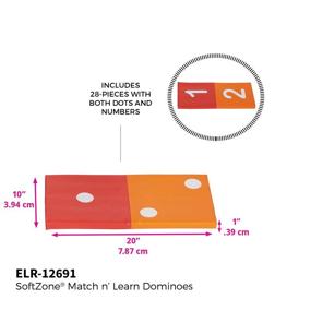 img 2 attached to ECR4Kids ELR 12691 SoftZone Reversible Dominoes
