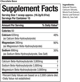 img 2 attached to Chocolate Exogenous Ketones Powder: BHB Beta-Hydroxybutyrate Salts Supplement - Ultimate Fuel for Energy Boost, Mental Performance | Ideal for Ketosis: Mix in Shakes, Milk, Smoothie Drinks | 8.57 oz (243 grs)