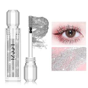 img 3 attached to Glitter 4D Lash Mascara: Waterproof, Thickening and 💫 Lengthening with Sparkling Diamond Shine, Perfect Party Look (Silver)