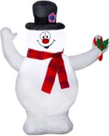 gemmy christmas inflatable snowman airblown logo
