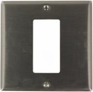 🔌 leviton s746-n 2-gang decora wallplate with gfci centered device mount, stainless steel logo