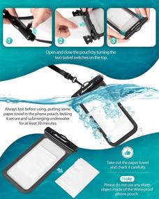 img 1 attached to IPX8 Universal Waterproof Phone Pouch - 2 Pack | iPhone 12 Pro, Samsung Galaxy s10, Google Pixel, HTC, and more | Cellphone Dry Bag