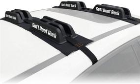 img 3 attached to 🛶 Onefeng Sports 165LB Kayak Roof Rack, TPE Car Roof Rack Pad for Kayak, SUP & Paddleboards with Non-Slip Pad, Easy to Load & Secure Surfboards on Car Roof for Shipment (1 Pair, Black)