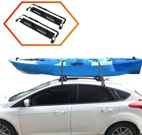 img 4 attached to 🛶 Onefeng Sports 165LB Kayak Roof Rack, TPE Car Roof Rack Pad for Kayak, SUP & Paddleboards with Non-Slip Pad, Easy to Load & Secure Surfboards on Car Roof for Shipment (1 Pair, Black)