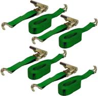 🔒 keeper 04618 ratchet tie-down set - 16ft x 2in, j-hooks, 4 pack, green logo