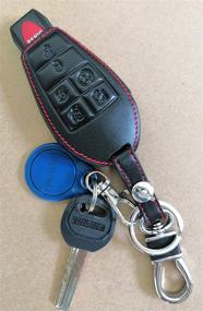 img 2 attached to 🔑 KAWIHEN Keyless Entry Key Fob Leather Cover - Compatible with Chrysler 300 T&C, Dodge Challenger Charger Durango, Grand Caravan Journey, Ram 1500-4500, Magnum, Jeep Grand Cherokee Commander - M3N5WY783X 2701A-C01C IYZ-C01