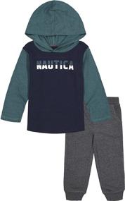 img 1 attached to Nautica Pieces Hooded Pullover Heather Boys' Clothing and Clothing Sets