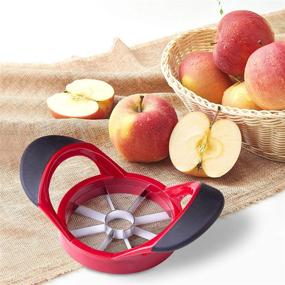 img 2 attached to 🍏 Zeakone Apple Slicer Upgraded Version 8-Blade: Extra Large Stainless Steel Apple Corer, Ultra-Sharp Cutter, Wedger, Pitter, Divider for Up to 4 Inches Apples (Update)