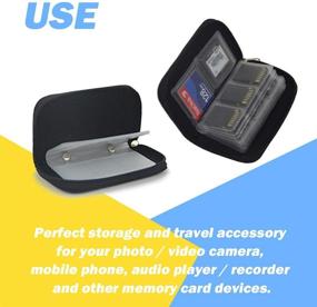 img 1 attached to 📸 Grey SD Card Holder Case – Store and Travel Safely with 24 Slots, Fits up to 18 SD Cards and 4 CF Cards, Perfect for SHOOTING