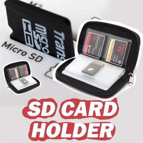 img 3 attached to 📸 Grey SD Card Holder Case – Store and Travel Safely with 24 Slots, Fits up to 18 SD Cards and 4 CF Cards, Perfect for SHOOTING