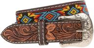 beaded brown men's western fashion belts: premium accessories for a stylish look logo