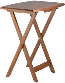 img 3 attached to 🪑 Winsome Wood Dylan Snack Table Teak: Stylish and Functional Accent Piece for Your Living Space