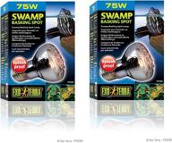 🐊 (2 pack) exo terra swamp glo basking spot lamp, 75 watt: optimal heat source for reptiles and amphibians logo