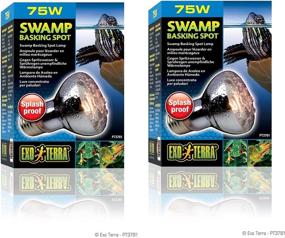 img 2 attached to 🐊 (2 Pack) Exo Terra Swamp Glo Basking Spot Lamp, 75 Watt: Optimal Heat Source for Reptiles and Amphibians