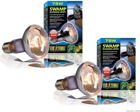 img 1 attached to 🐊 (2 Pack) Exo Terra Swamp Glo Basking Spot Lamp, 75 Watt: Optimal Heat Source for Reptiles and Amphibians