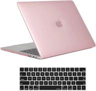 👝 procase macbook pro 15 case 2019 2018 2017 2016 release a1990/a1707 - clear pink: shell cover & keyboard cover for macbook pro 15" (2019/2018/2017/2016) with touch bar & touch id logo