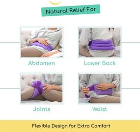 img 2 attached to 🔥 Heating Pad Microwavable - Relief for Lower Back Pain & Menstrual Cramps with Full Body Wrap - Portable & Reusable - Perfect Moist Heat Pack (Purple)
