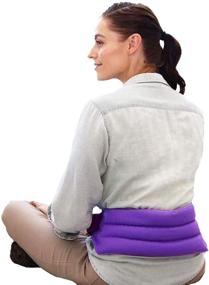 img 4 attached to 🔥 Heating Pad Microwavable - Relief for Lower Back Pain & Menstrual Cramps with Full Body Wrap - Portable & Reusable - Perfect Moist Heat Pack (Purple)