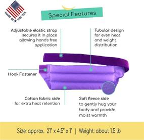 img 3 attached to 🔥 Heating Pad Microwavable - Relief for Lower Back Pain & Menstrual Cramps with Full Body Wrap - Portable & Reusable - Perfect Moist Heat Pack (Purple)