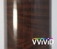 🪵 dark brown cedar high gloss wood grain textured vinyl wrap film for home office furniture - easy diy install, no mess - 17.75" x 48" size logo