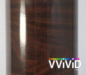 img 3 attached to 🪵 Dark Brown Cedar High Gloss Wood Grain Textured Vinyl Wrap Film for Home Office Furniture - Easy DIY Install, No Mess - 17.75" x 48" Size