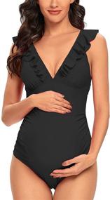 img 4 attached to Ziola Maternity Swimsuit Swimwear Monokini