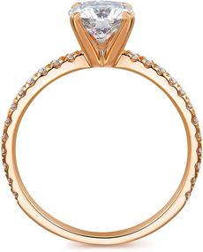 img 4 attached to HAFEEZ CENTER Moissanite Engagement Rose Gold
Центр HAFEEZ Moissanite с обручальным кольцом из розового золота