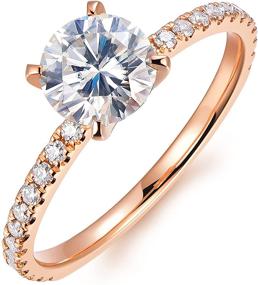 img 2 attached to HAFEEZ CENTER Moissanite Engagement Rose Gold
Центр HAFEEZ Moissanite с обручальным кольцом из розового золота