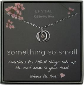 img 4 attached to 👩 EFYTAL New Mom Gifts: Sterling Silver Necklace - Perfect Mother & Baby Girl/Boy Jewelry Gift for First Time Mom on Mother's Day