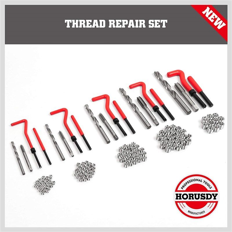 AB Tools M12 x 1.5mm Thread Repair kit/helicoil 15pc Set Damaged Thread  AN046