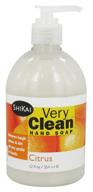 🍊 shikai - very clean liquid hand soap: powerful grease & dirt remover, gentle on hands, family-friendly (citrus, 12 oz) logo