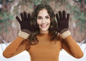 img 1 attached to 🧤 Winter Knitted Gloves for Women and Men - LETHMIK Accessories