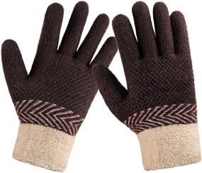 img 3 attached to 🧤 Winter Knitted Gloves for Women and Men - LETHMIK Accessories
