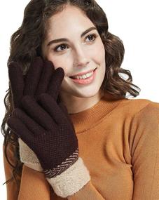 img 2 attached to 🧤 Winter Knitted Gloves for Women and Men - LETHMIK Accessories