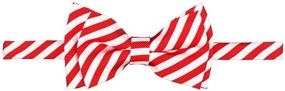 img 2 attached to 👔 Striped Woven Microfiber Pre Tied Bow Ties for Boys - Retreez Accessories