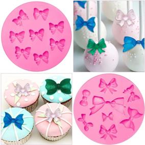 img 2 attached to 🎂 Set of 3 Mini Bow Silicone Fondant Molds for Bowknot Fondant, Chocolate Candy, and Sugar Craft | DIY Cake Molds Ideal for Birthday Party Cake and Cupcake Decorations