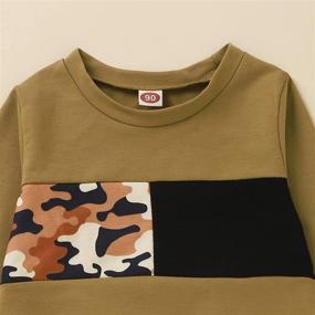 img 1 attached to Adorable Toddler Boy Camo Sweatsuit: Comfy Long Sleeve Sweatshirt & Pants Set for Fall/Winter Outfits